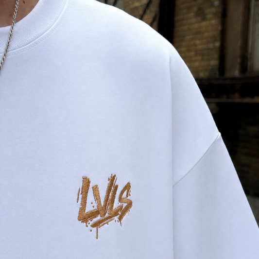LVLS Oversized Shirt White „Too Much“ – If I’m Too Much, Go Find Less.