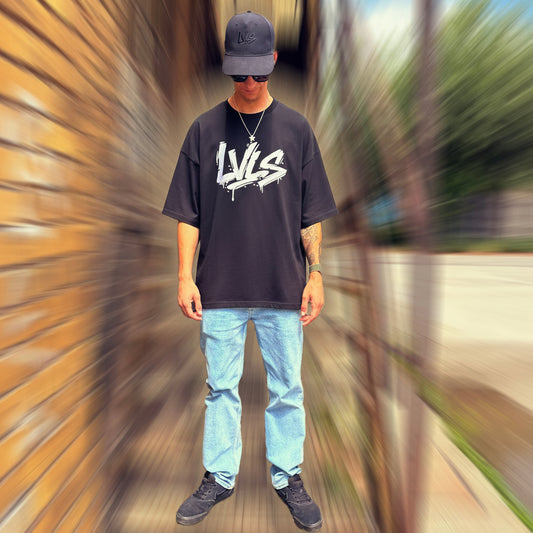 LVLS Oversized Shirt Black „Big Logo“ – Weniger Ablenkung. Mehr Statement.