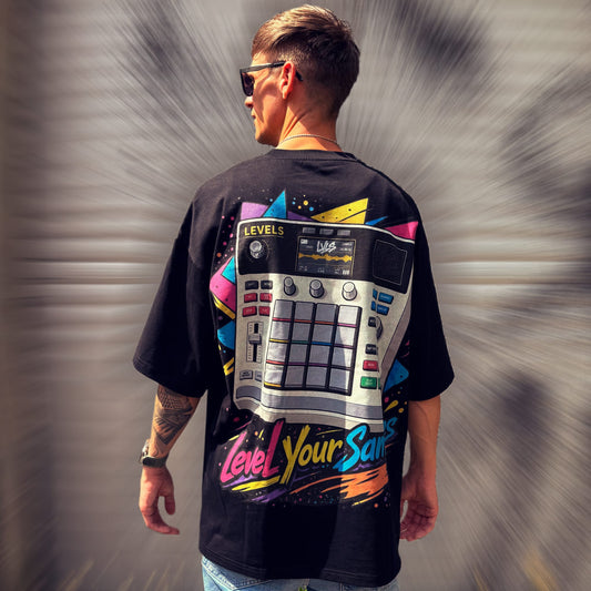 LVLS Oversized T-Shirt Black – Level Your Samples